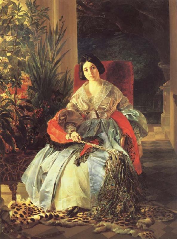 Karl Briullov Portrait of pricess yelizaveta Saltykova